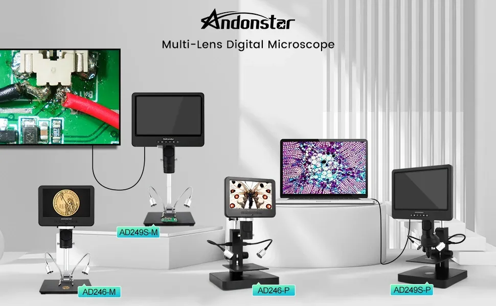 Digital microscope industrial inspection camera recording QC evidence in a UK repair workshop