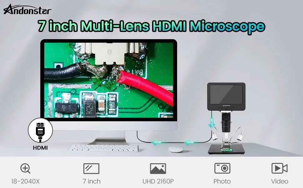 Best digital microscope UK comparison on an electronics repair bench