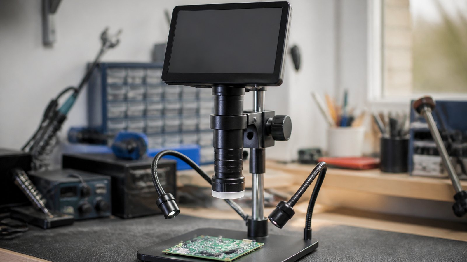 Standalone HDMI soldering microscope for honest comparison