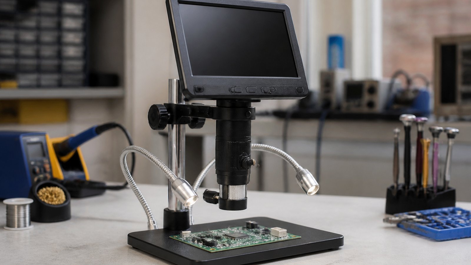 Standalone HDMI soldering microscope for honest comparison