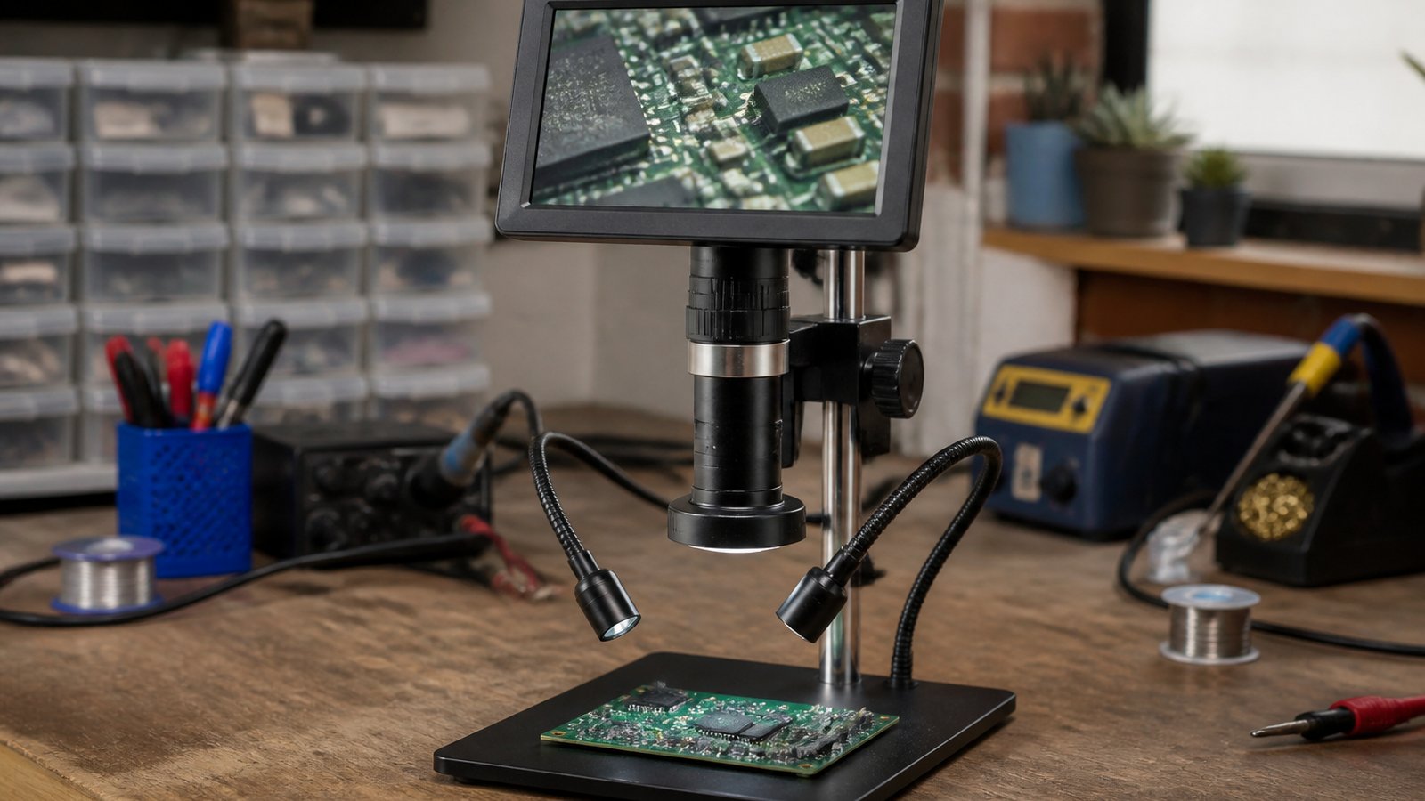 Standalone HDMI soldering microscope for honest comparison