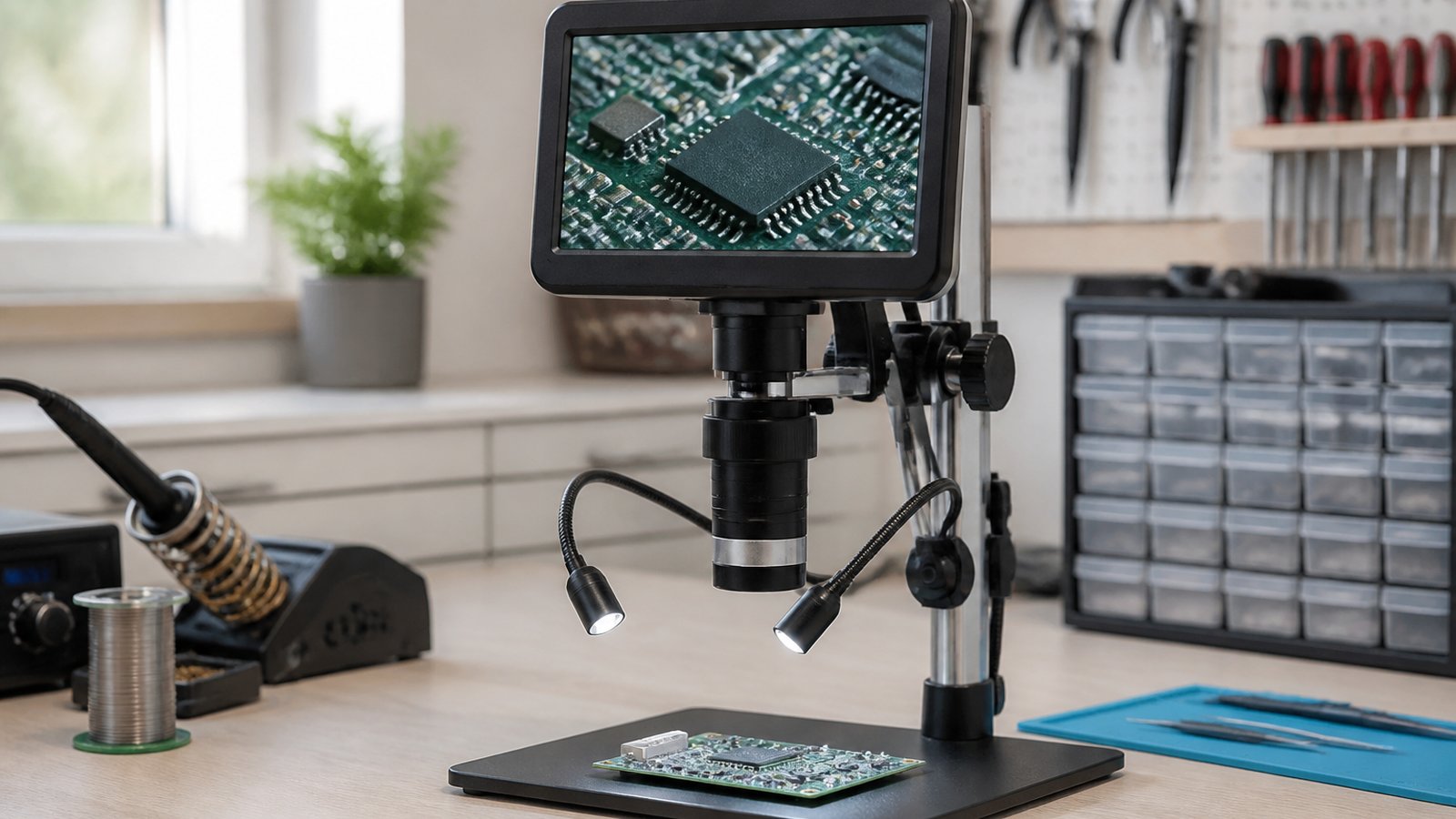 Standalone HDMI soldering microscope for honest comparison