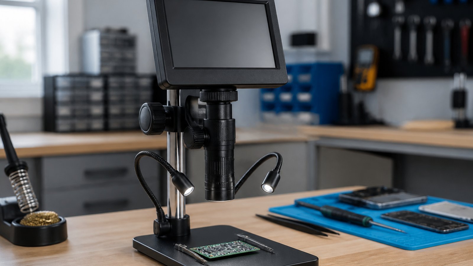 Standalone HDMI soldering microscope for honest comparison