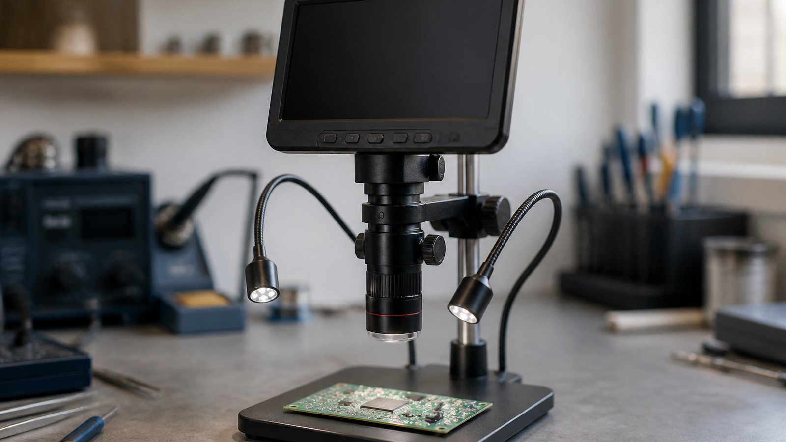 Standalone HDMI soldering microscope for honest comparison