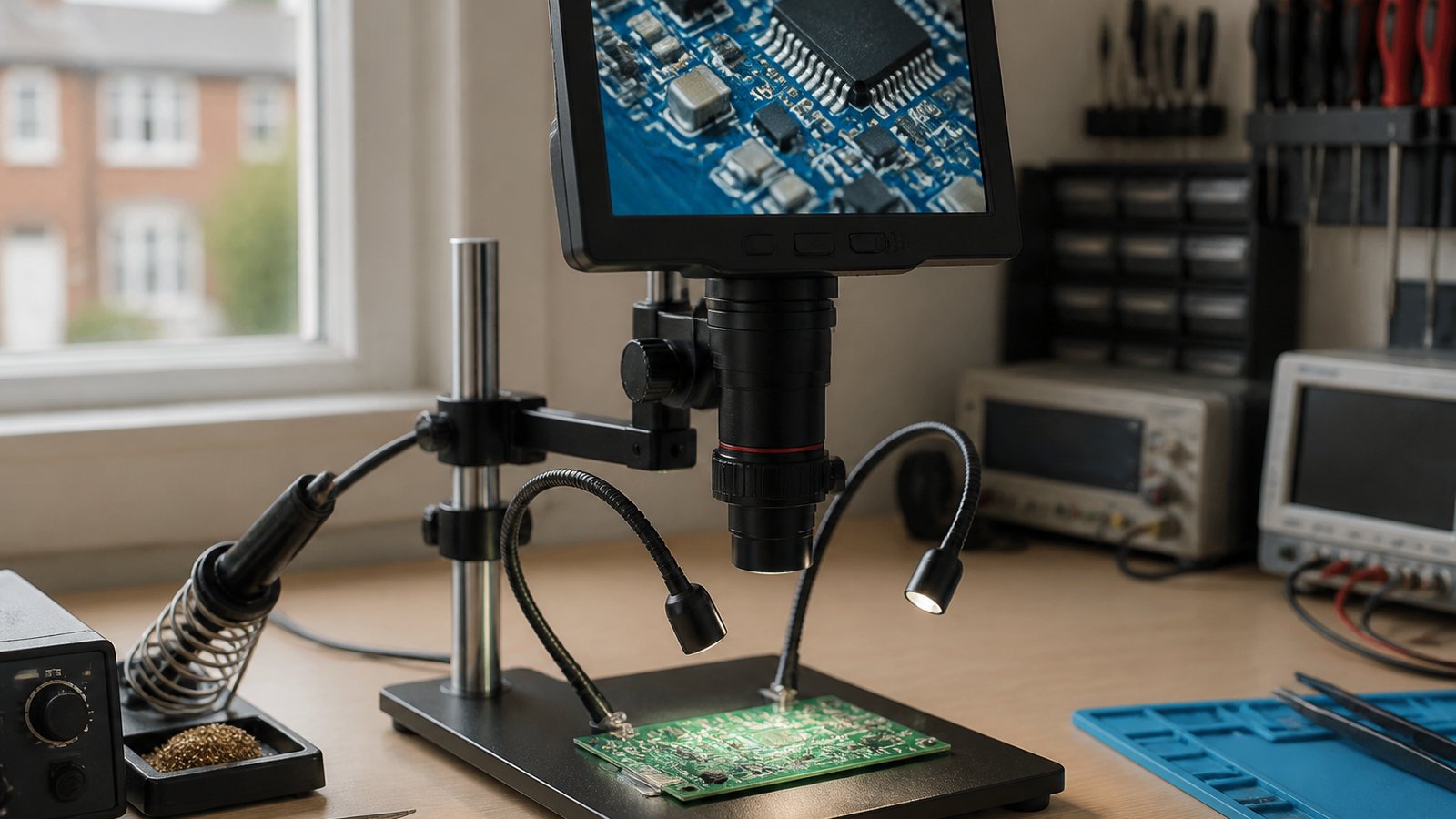 Standalone HDMI soldering microscope for honest comparison