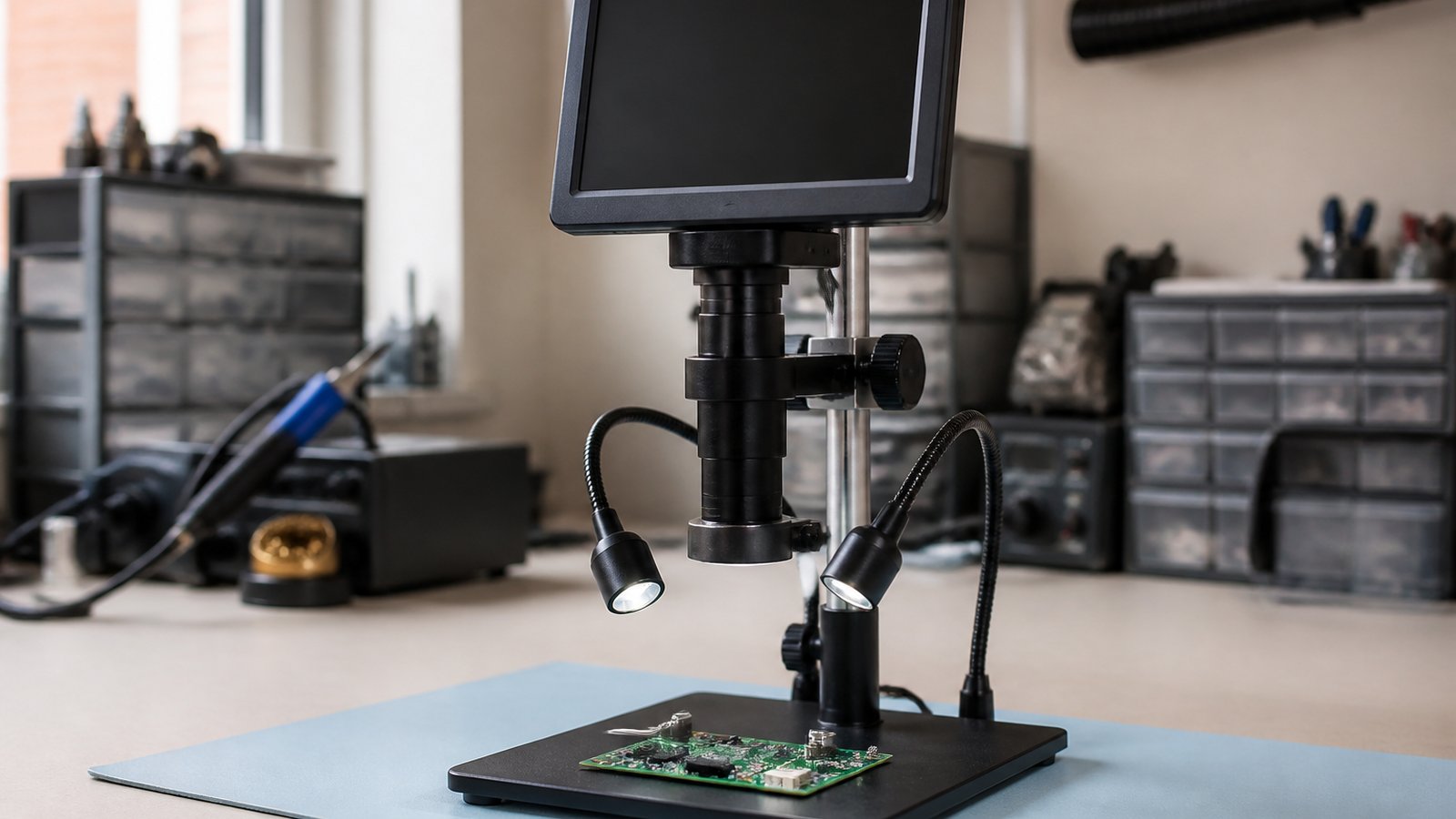 Standalone HDMI soldering microscope for honest comparison
