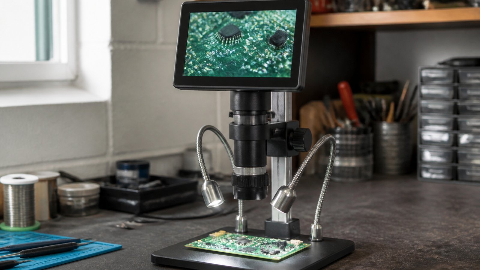 Standalone HDMI soldering microscope for honest comparison